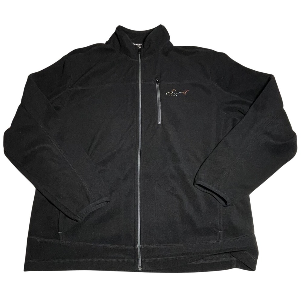 Greg Norman Black Fleece Zip Up‎ Jacket Golf Outerwear Men's M